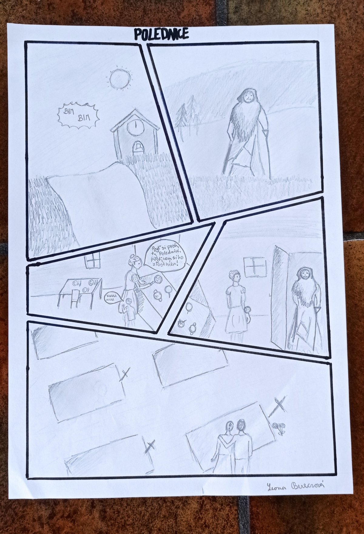 Balady Vodník a Polednice od Karla Jaromíra Erbena formou KOMIKSU